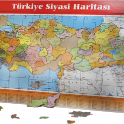 Türkiye Haritası Puzzle 123 Parça Her İl Ayrı Parça (Kutusuz)