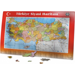 Türkiye Haritası Puzzle 123 Parça Her İl Ayrı Parça (Kutusuz)
