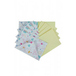 Desenli Mini Zarf + Not Kağıdı 50 Adet (7,5x11cm) - 2